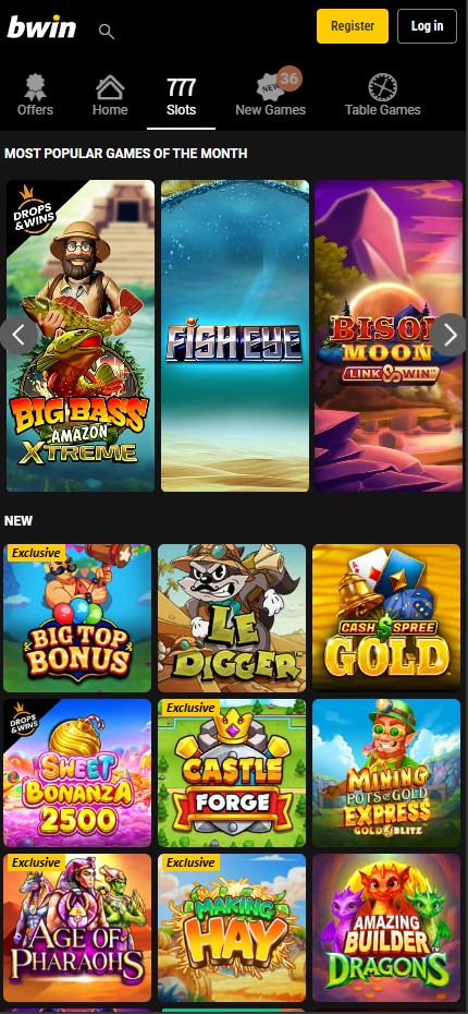Bwin Casino mobile home