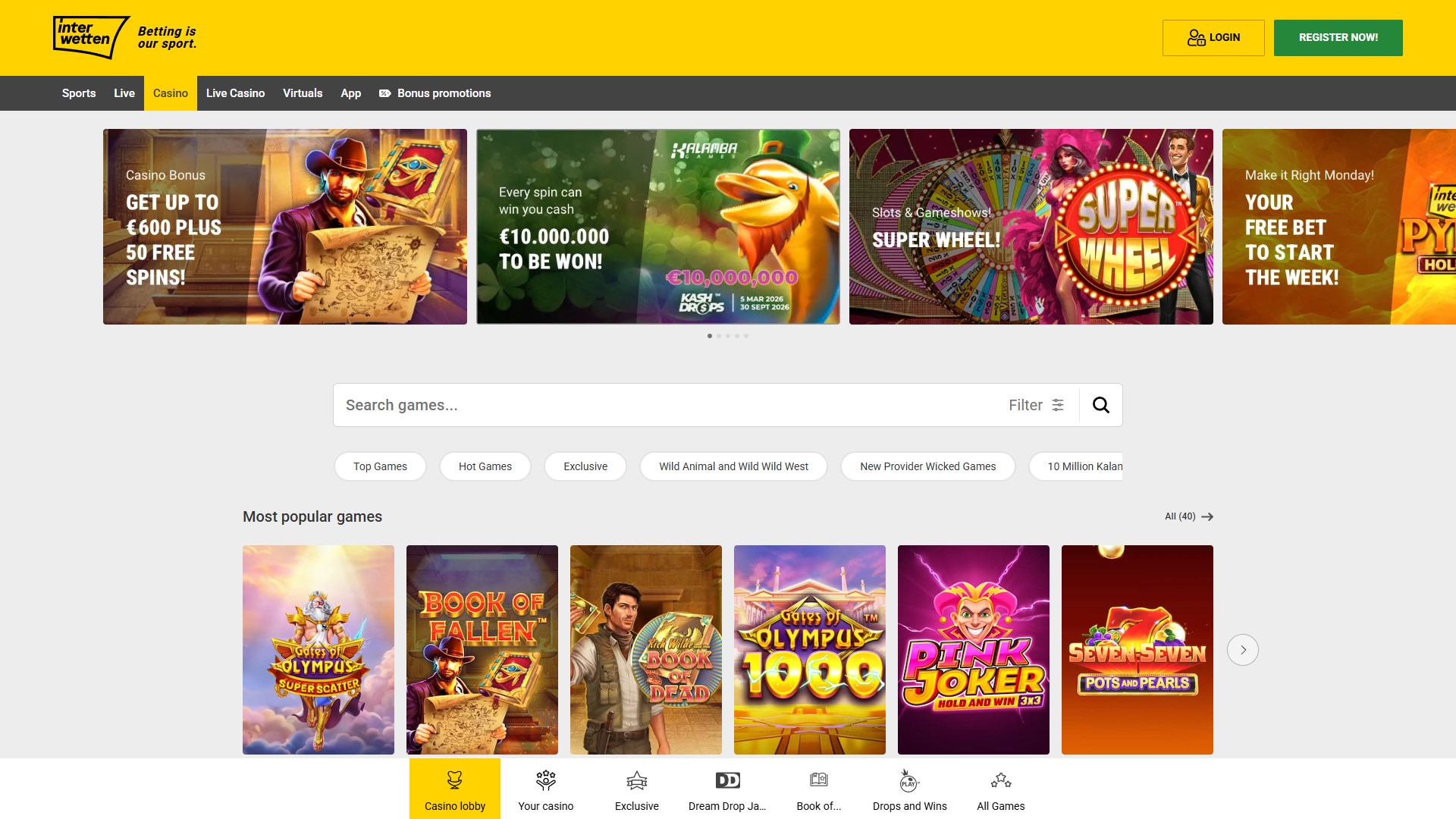 Interwetten Casino screenshot 1