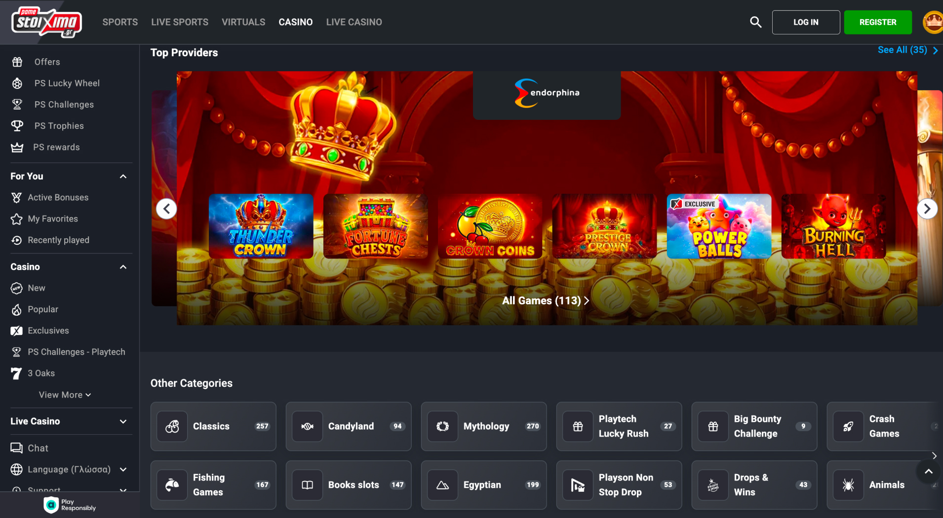 Pamestoixima Casino screenshot 2