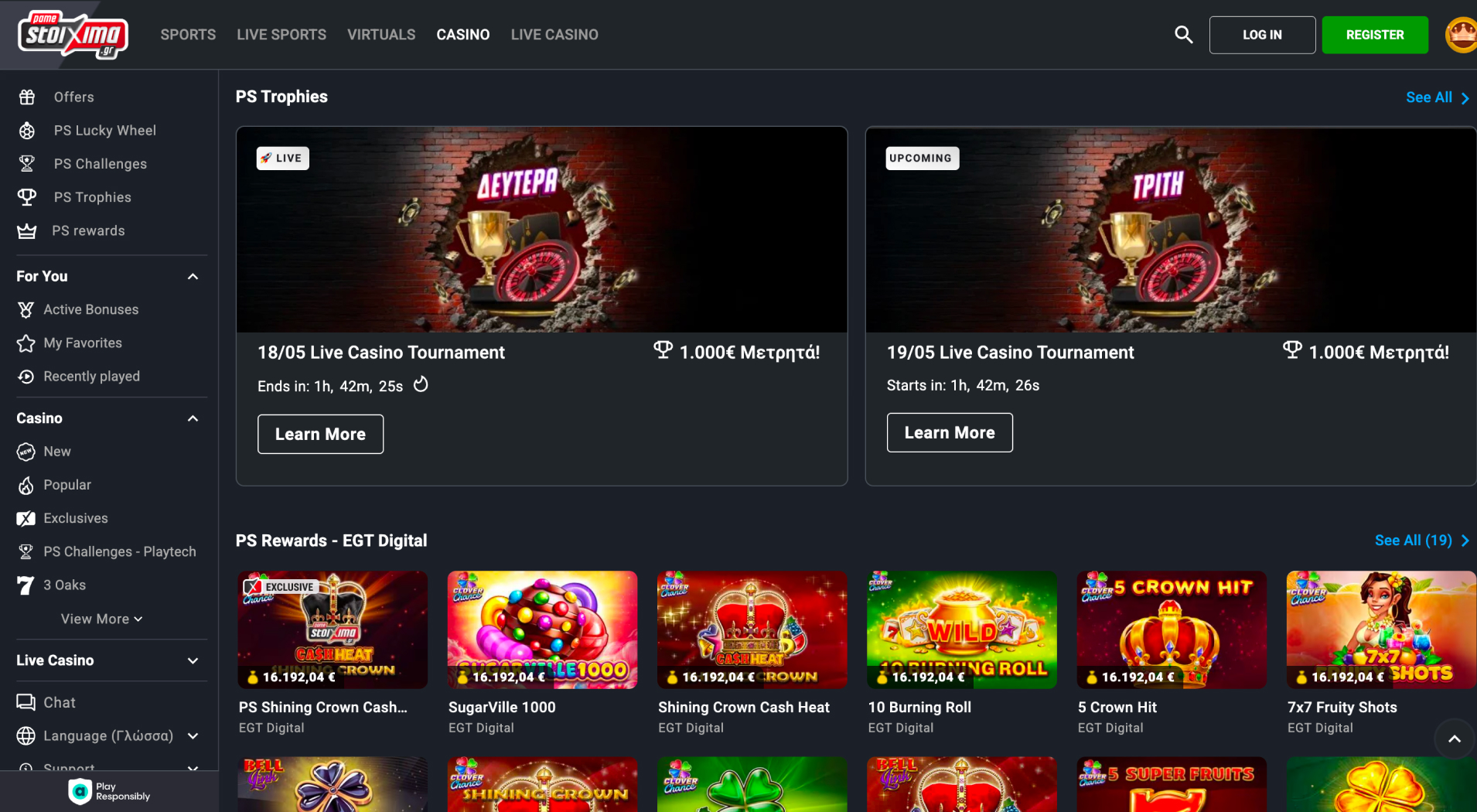 Pamestoixima Casino screenshot 3