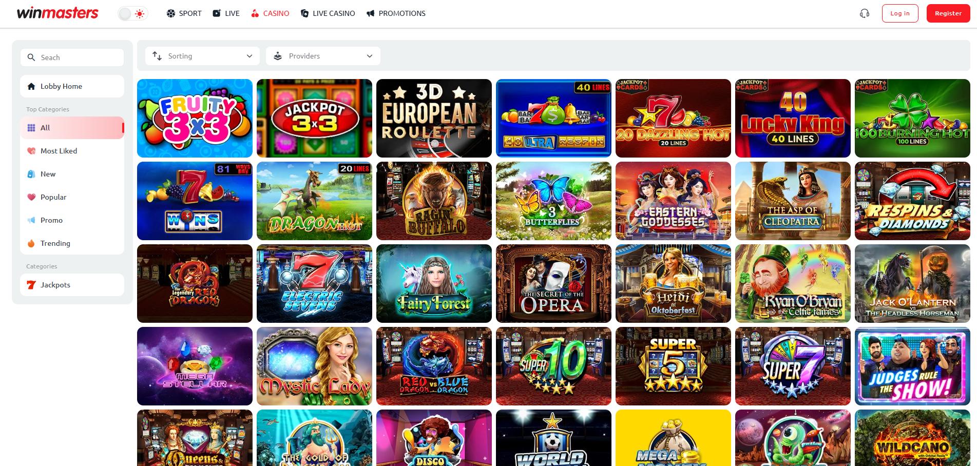Winmasters Casino screenshot 2