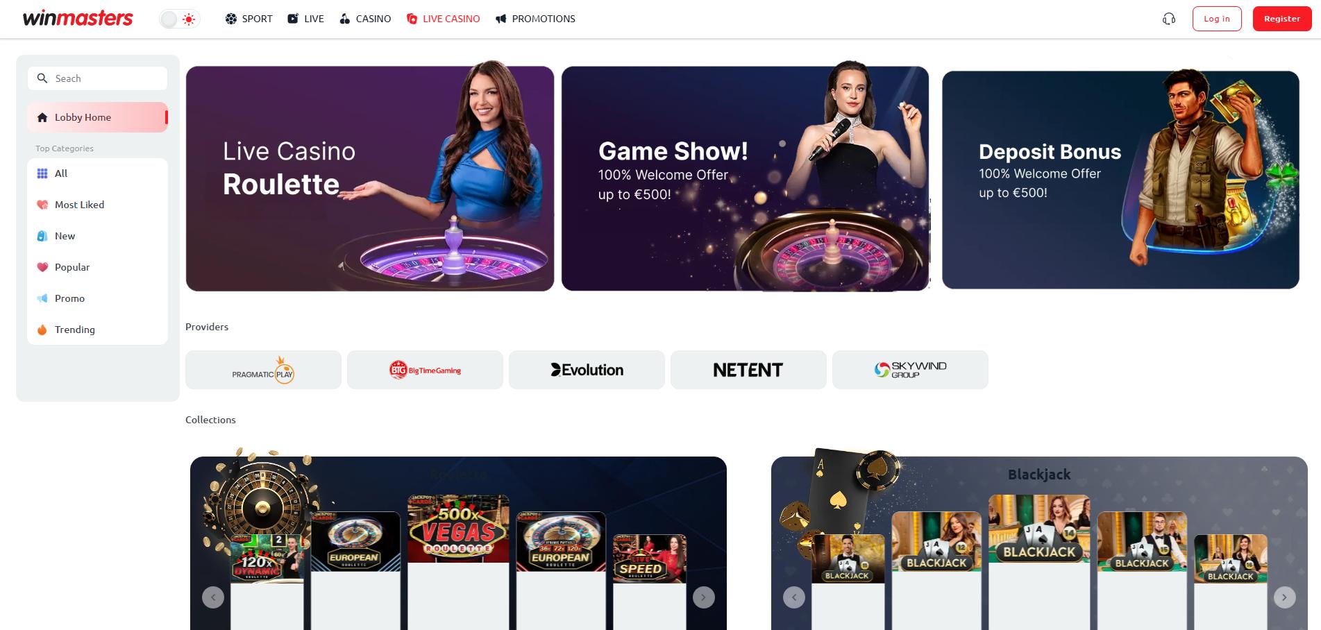 Winmasters Casino screenshot 4
