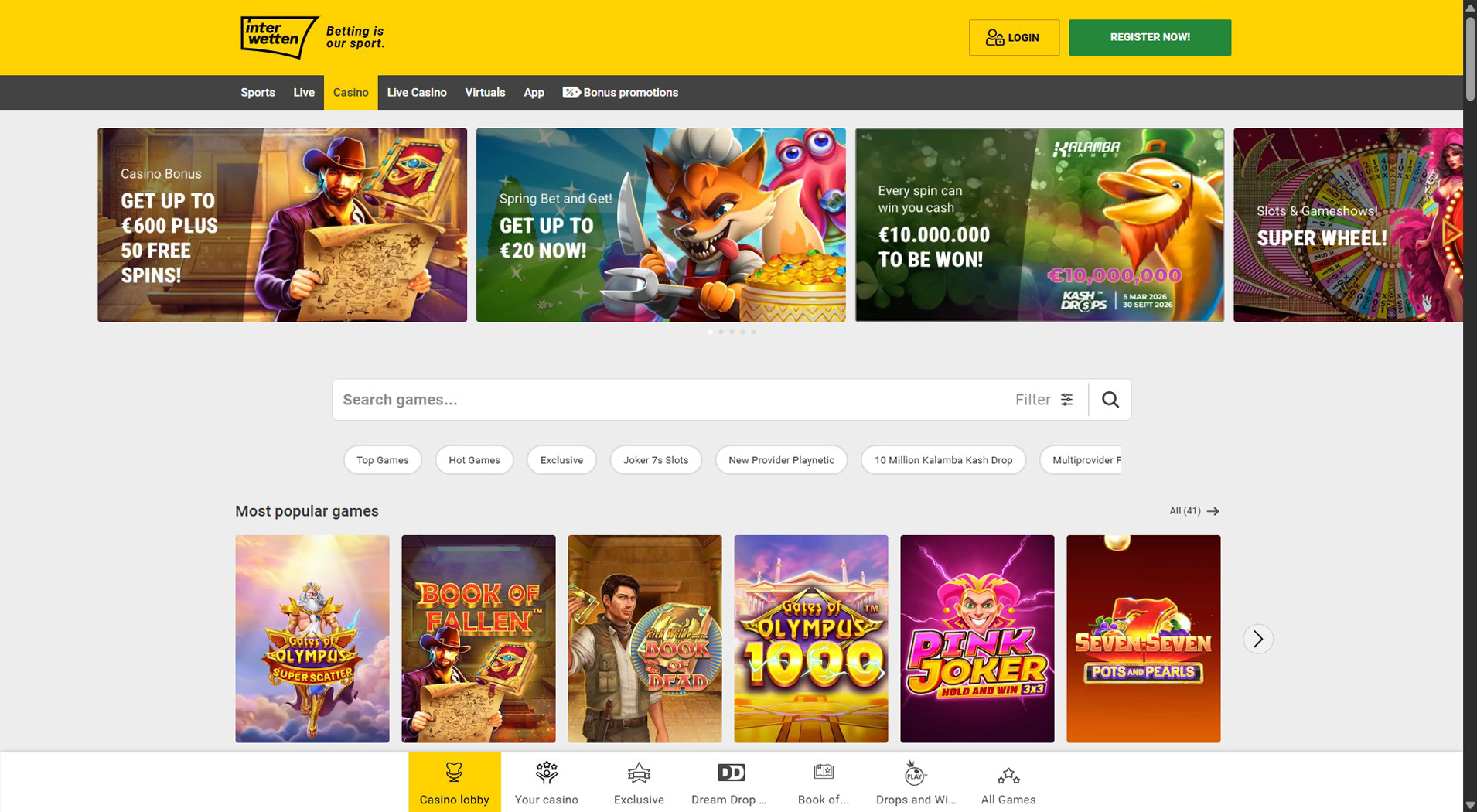 9. Interwetten Casino- Ελλάδα Επιλογή Καζίνο