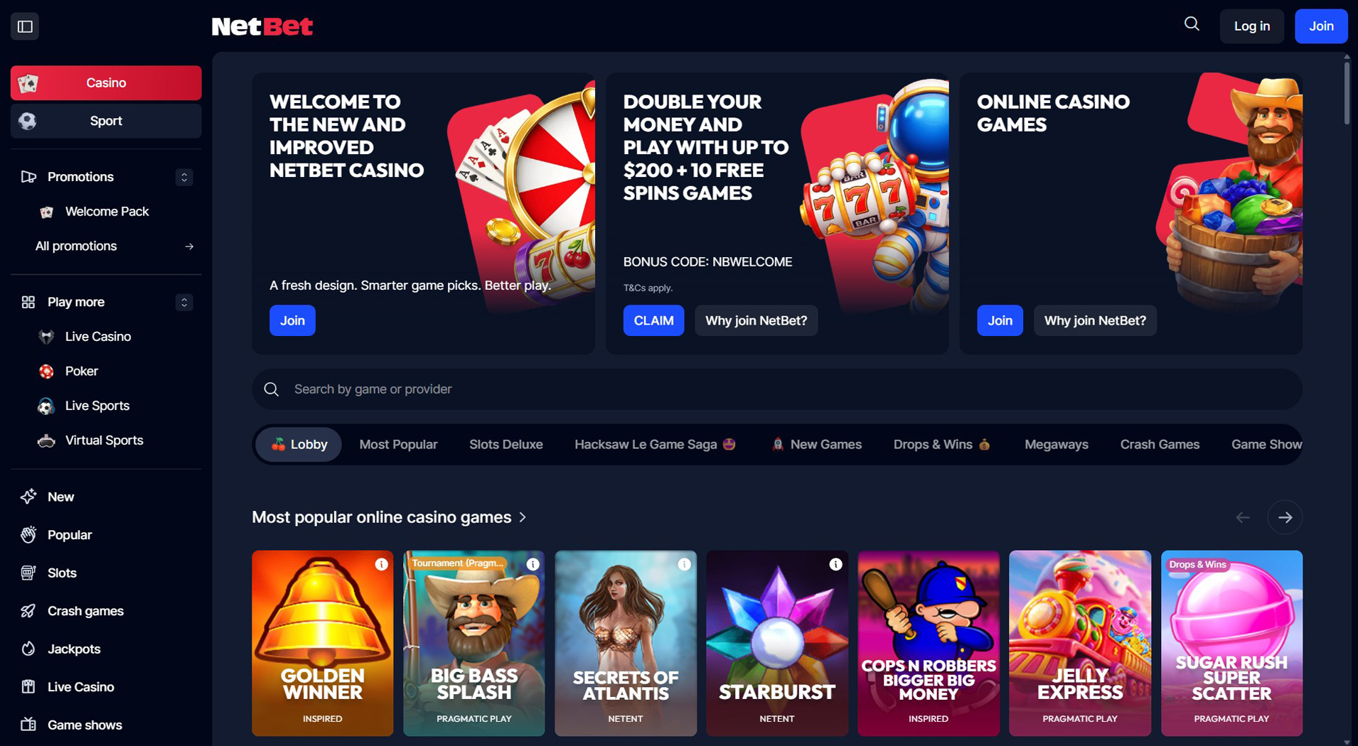 6. NetBet Casino- Ελλάδα Επιλογή μπόνους