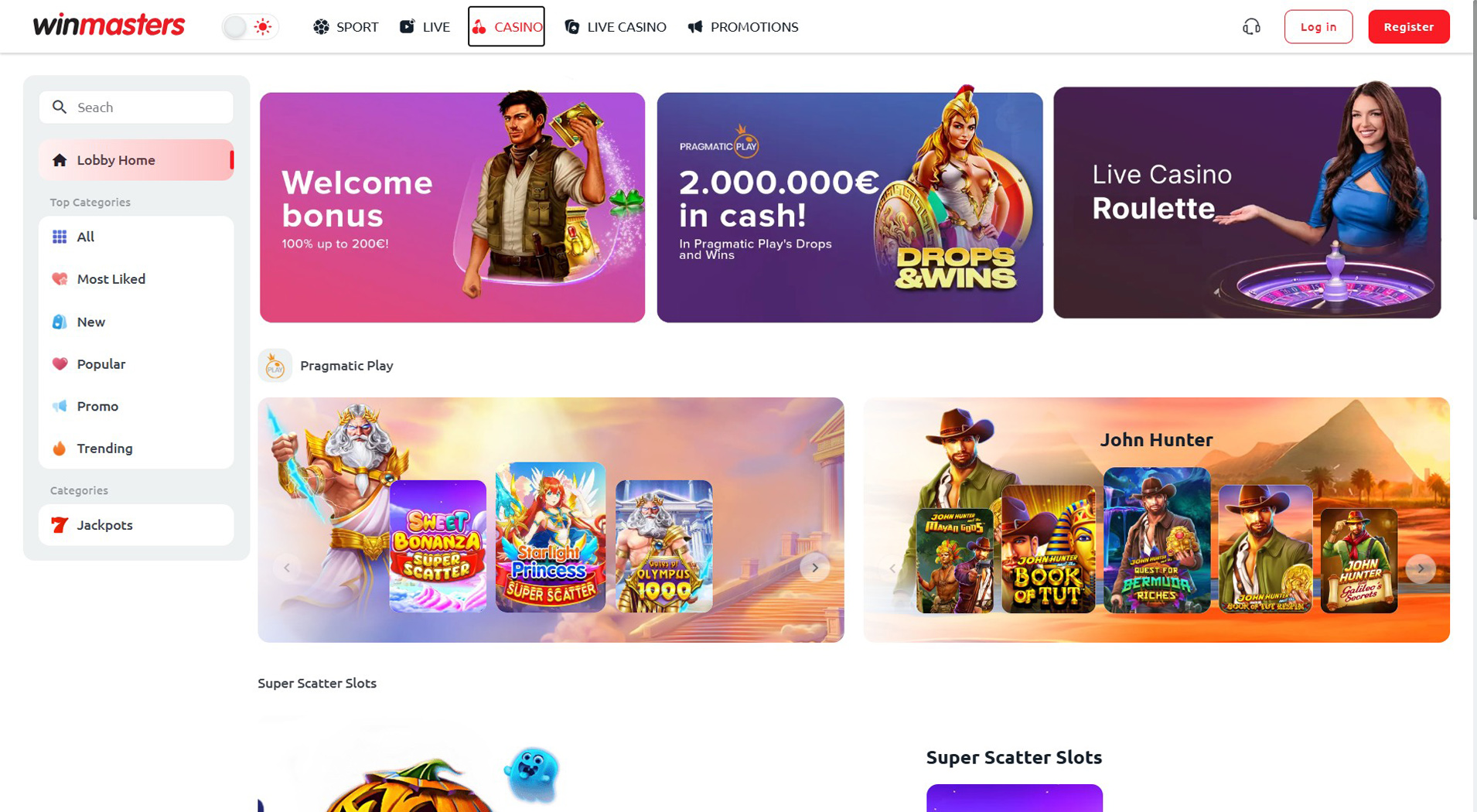 7. Winmasters Casino- Greece Mobile Play